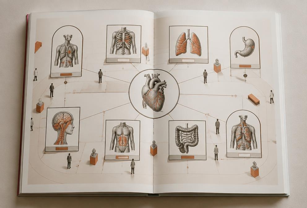 Open atlas showing a visual differential diagnosis map